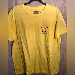 ThinkGeek Pokémon Pikachu T-Shirt Men's Size Extra Large XL - Yellow